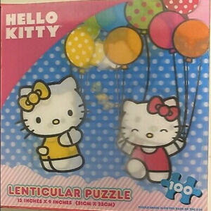 hello kitty 100 piece lenticular puzzle 12 by 9 inch